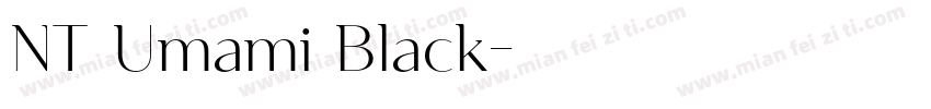 NT Umami Black字体转换